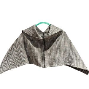 Carla Fernandez Wool Herringbone Cape, Sz M